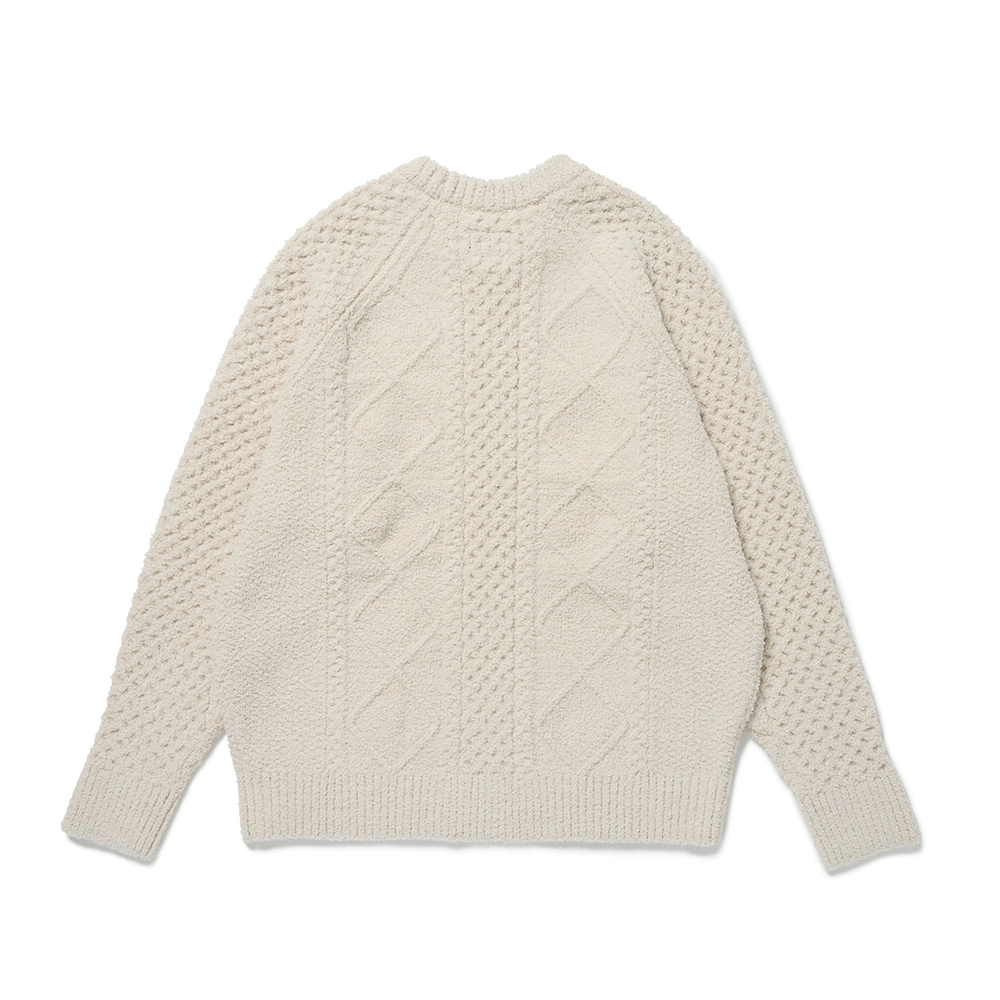 SHAGGY YARN FISHER KNIT