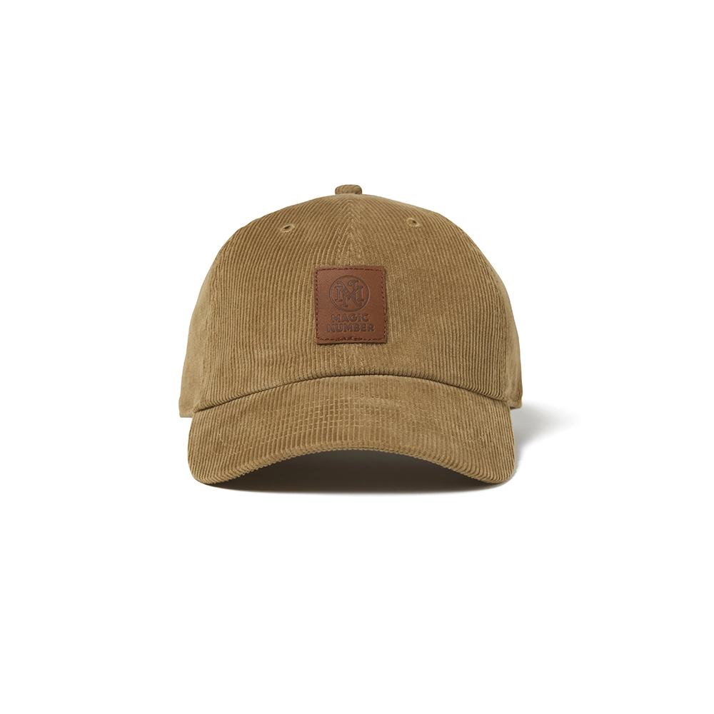 LEATHER PATCH CORDUROY LOW CAP