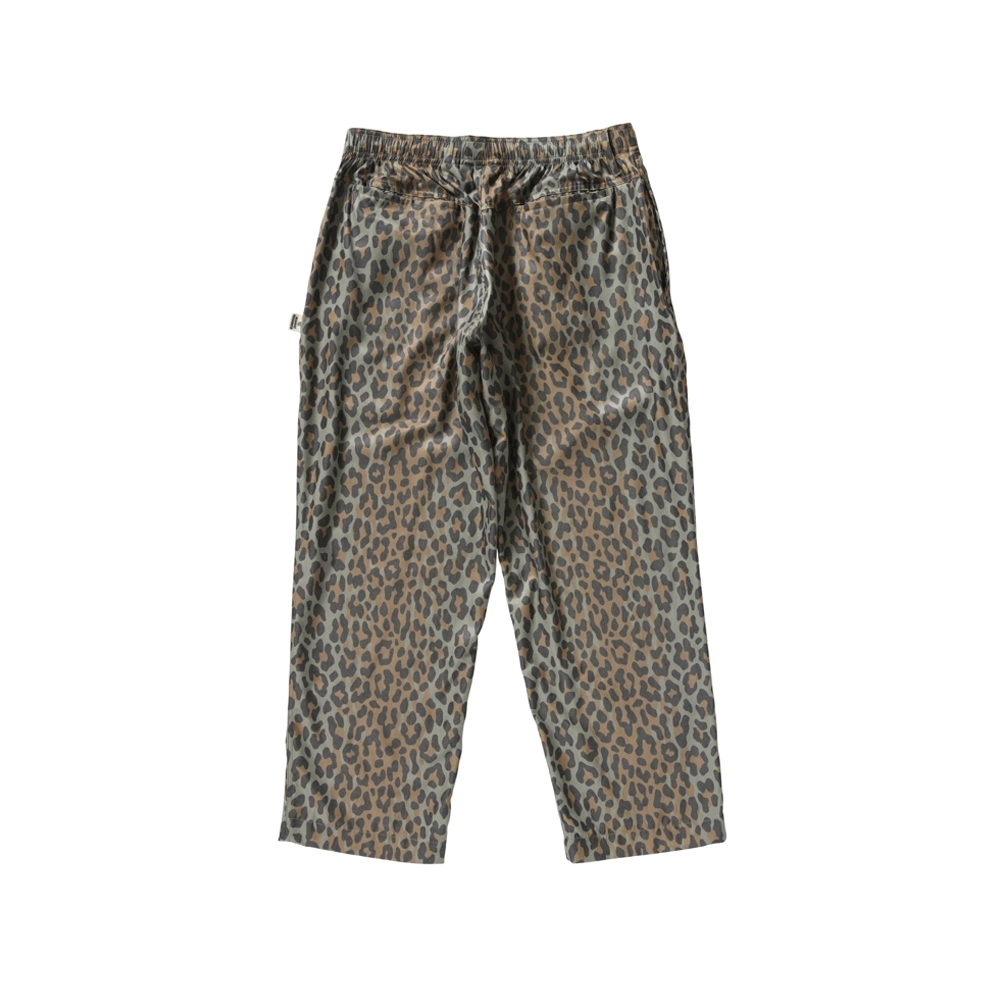 RAYON TWILL LEOPARD BEACH PANTS