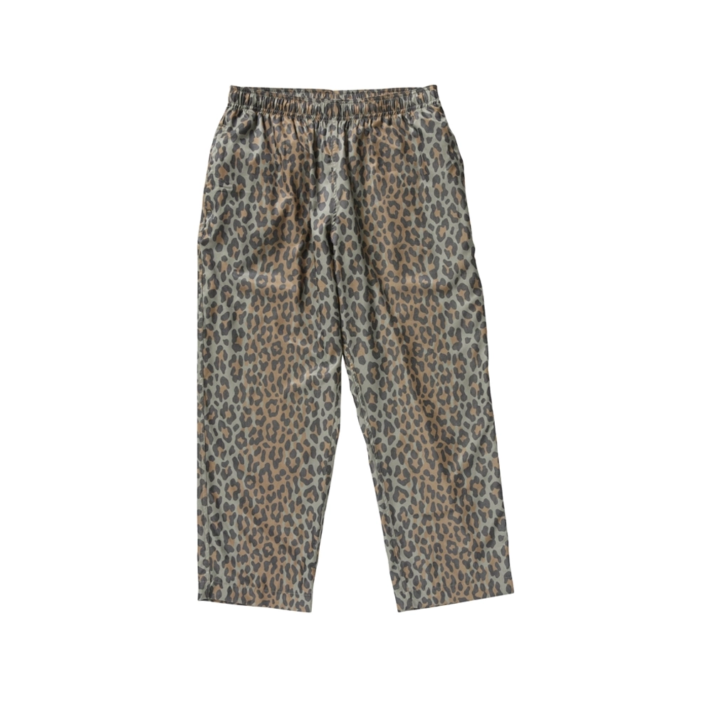 RAYON TWILL LEOPARD BEACH PANTS