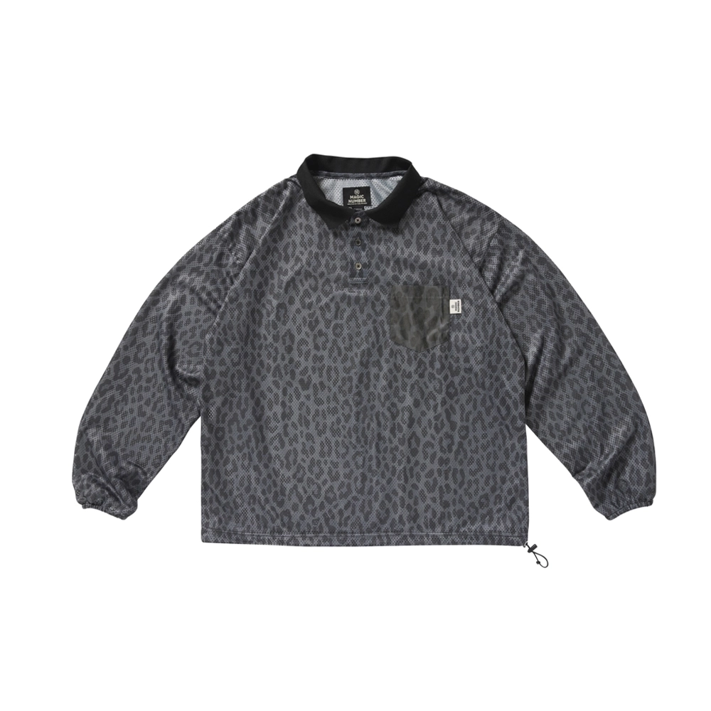 MESH LEOPARD POLO-SHIRT